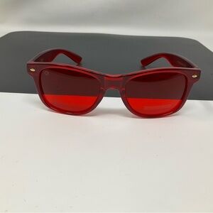 Rainbow Optx Red Therapy Glasses translucent red